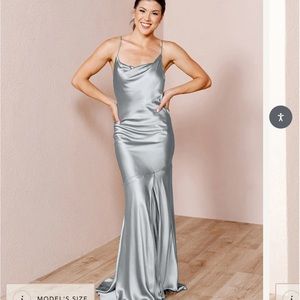 NWT REVELRY KIMORA SATIN DRESS